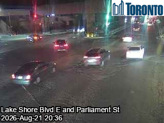Traffic Cam Lake Shore Blvd E near Parliment St
