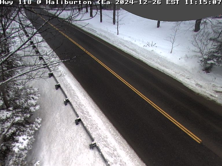 Live Traffic Camera of Highway 118 near Haliburton