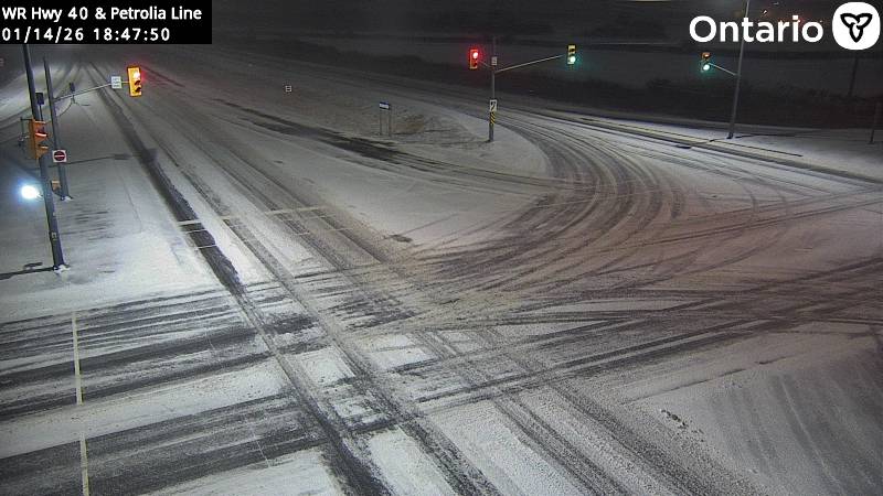 Highway 40 at Petrolia Line