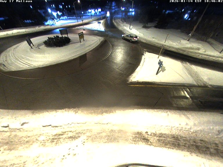 Highway 17 at Mattawan Roundabout