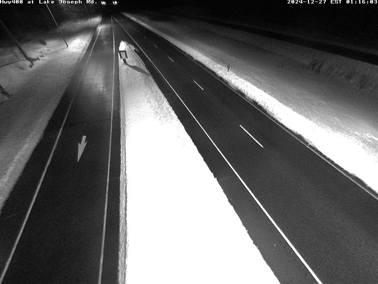 Traffic Camera of Highway 400 Looking SOUTH at Lake Joseph Road