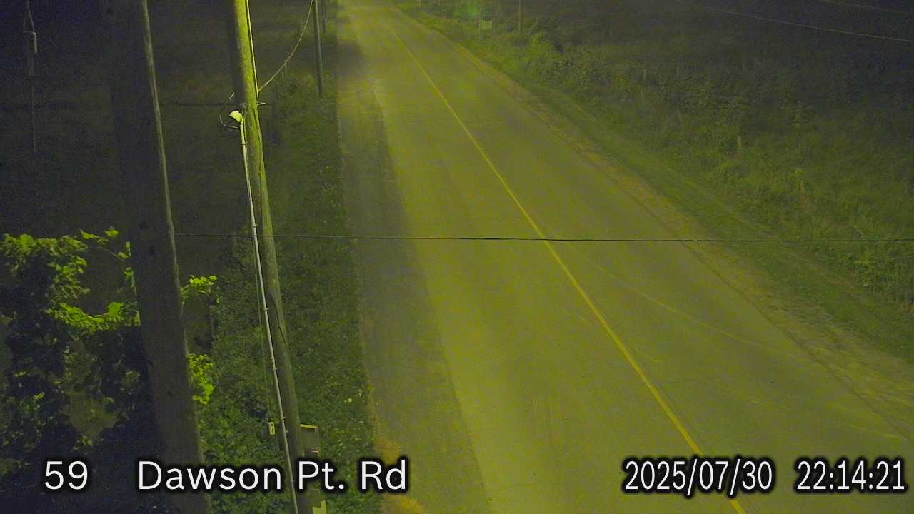 Traffic Camera of Wolfe Island Ferry - Dawson Point Approach Road 2