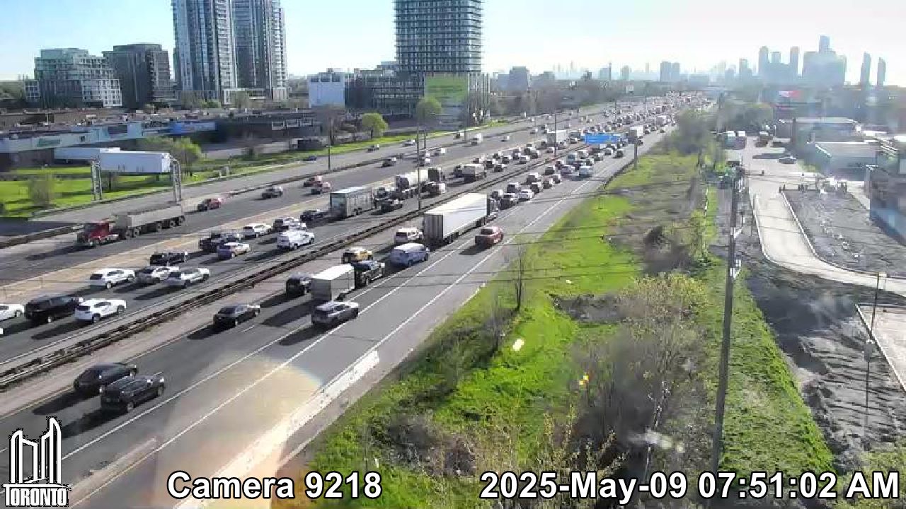 Gardiner Expressway near Kipling Avenue