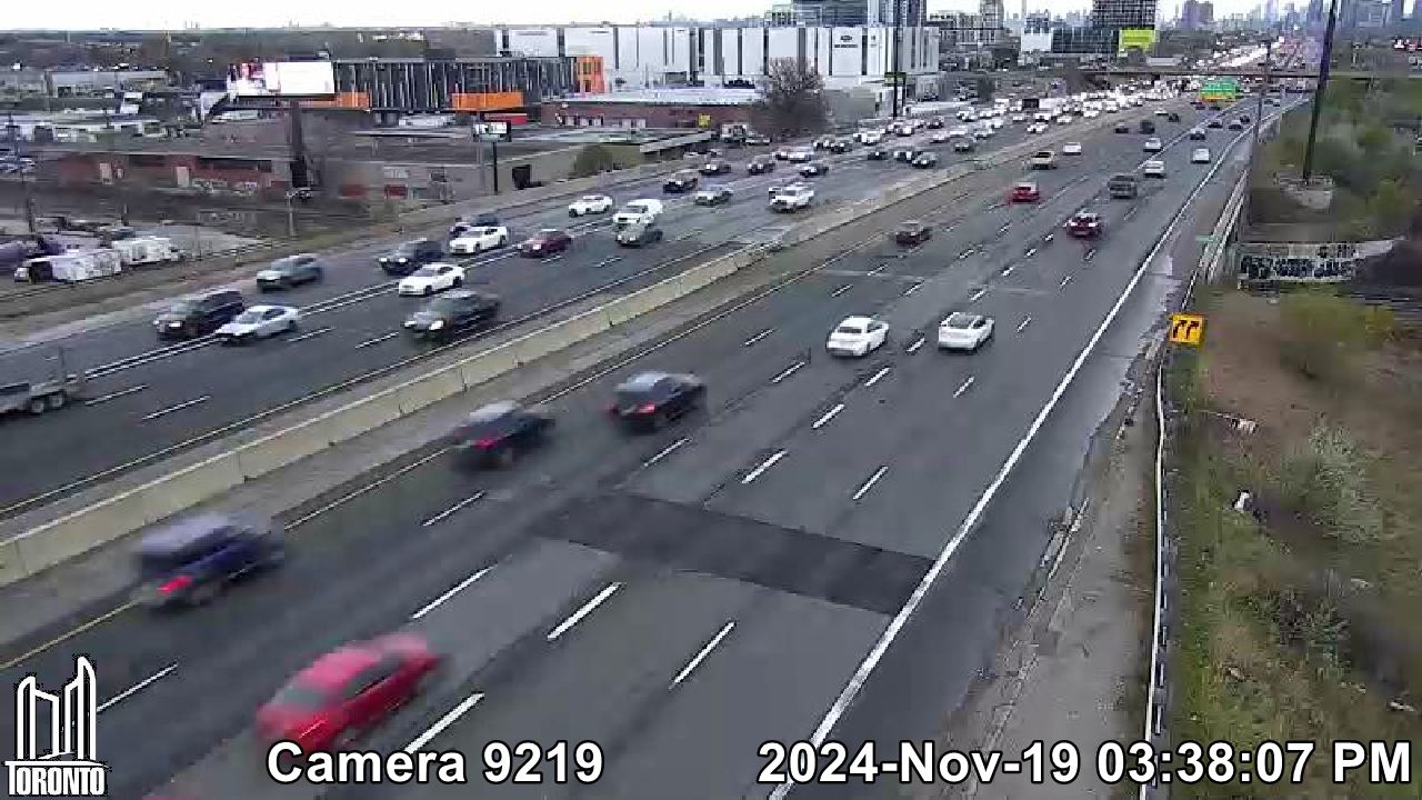 Gardiner Expressway near Wickman Road