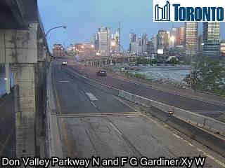 Gardiner Expressway near Don Valley Parkway