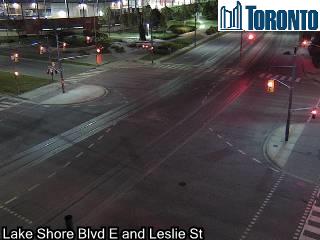 Lake Shore Boulevard near Leslie Street