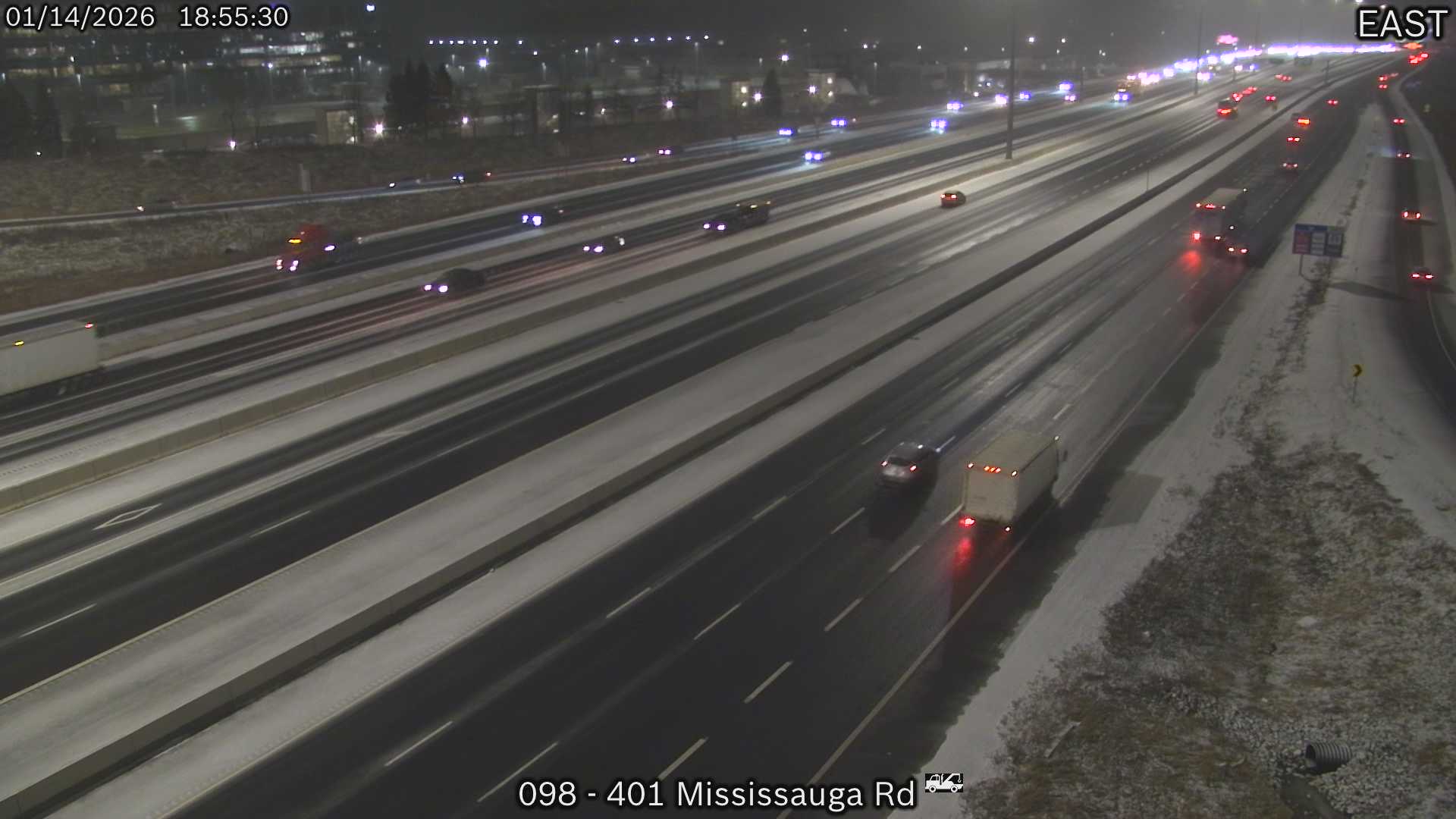 Highway 401 near Mississauga Road