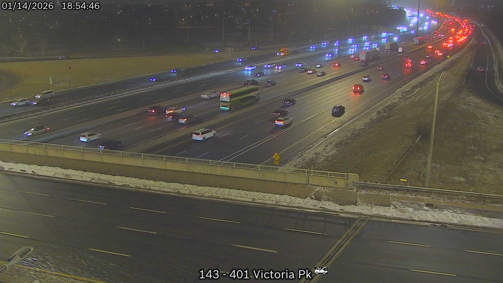 Highway 401 near Victoria Park Avenue