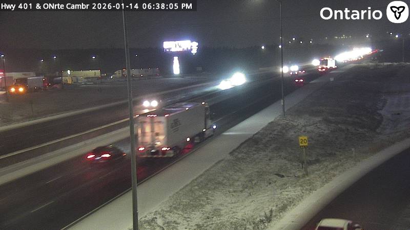 Highway 401 at Cambridge ONRoute