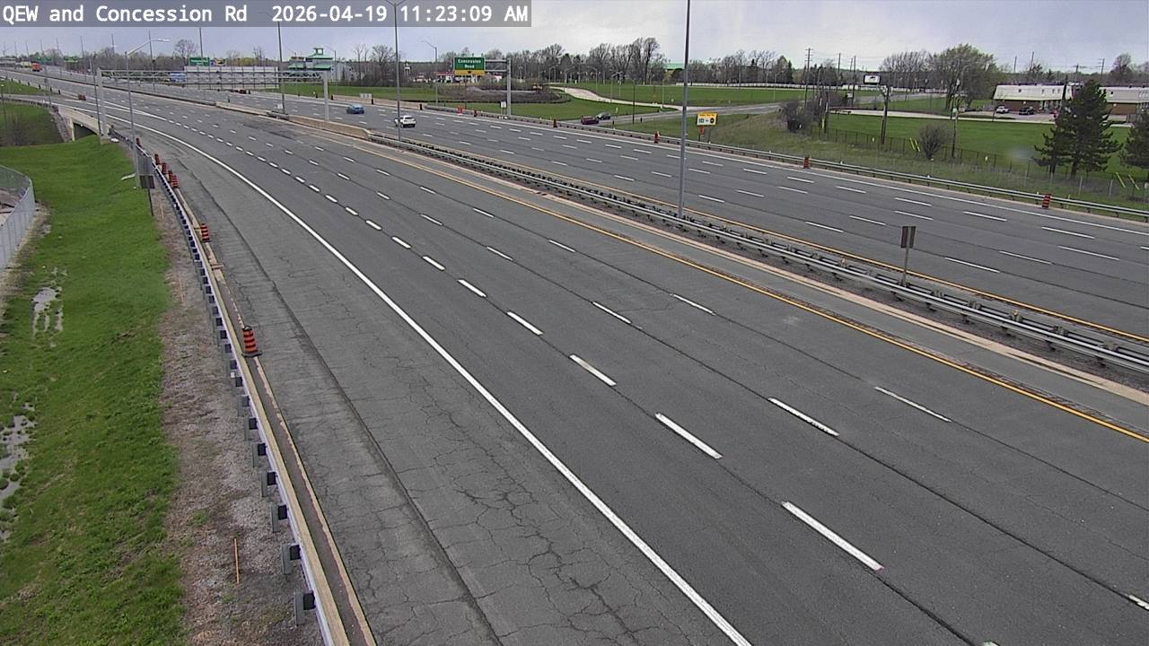 QEW East of Concession Road — Toronto Bound