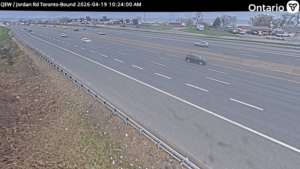 QEW at Jordan Road — Toronto Bound