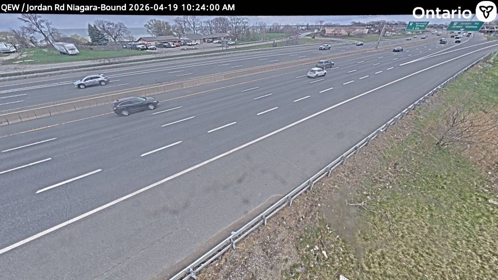 QEW at Jordan Road — Fort Erie Bound