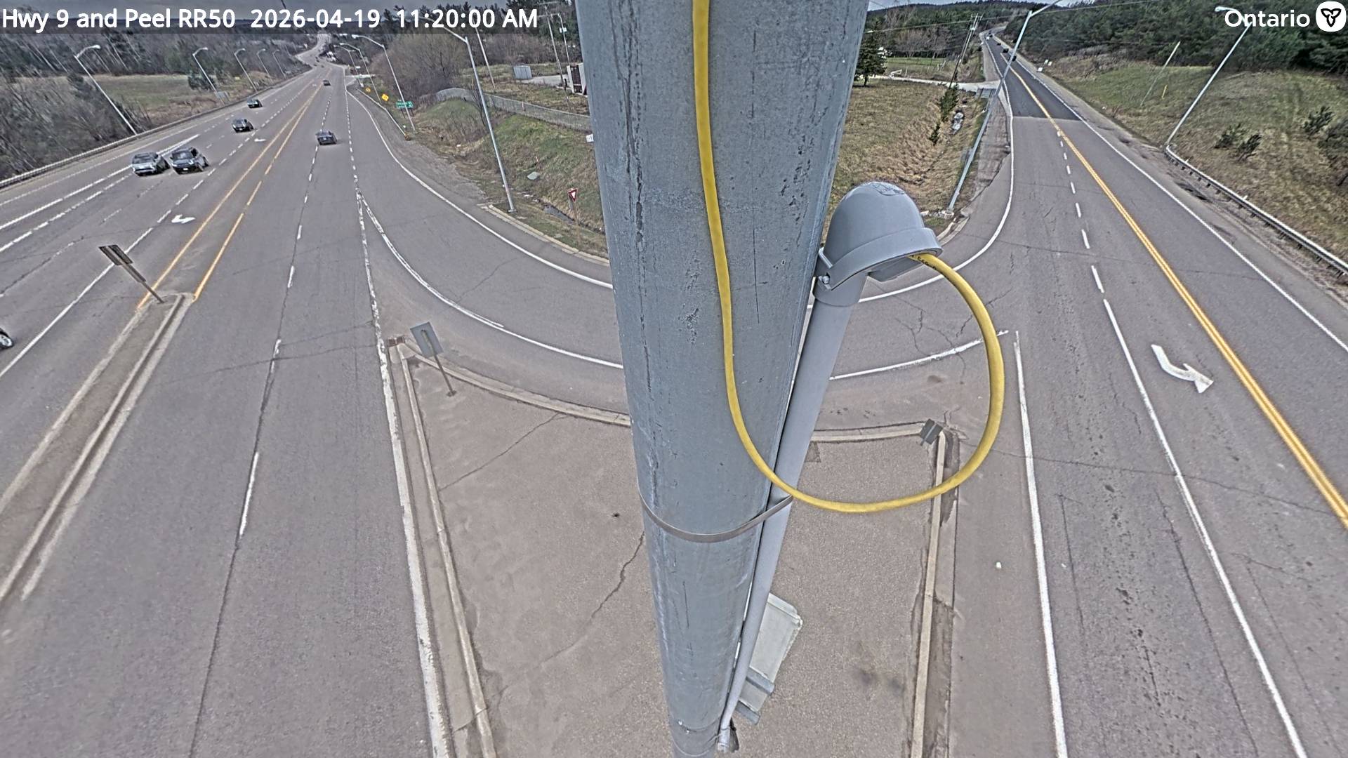 Highway 9 at Peel Regional Road 50 — Looking West and North