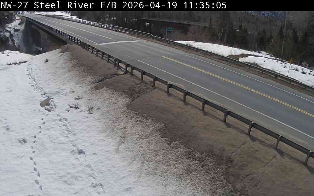 Highway 17 near Steel River — Looking East