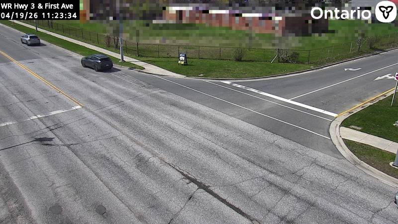 Highway 3 at First Avenue — Looking Down