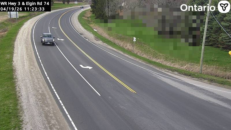 Highway 3 at Elgin Road 74 — Looking West