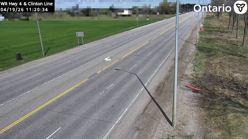 Highway 4 at Clinton Line — Looking North