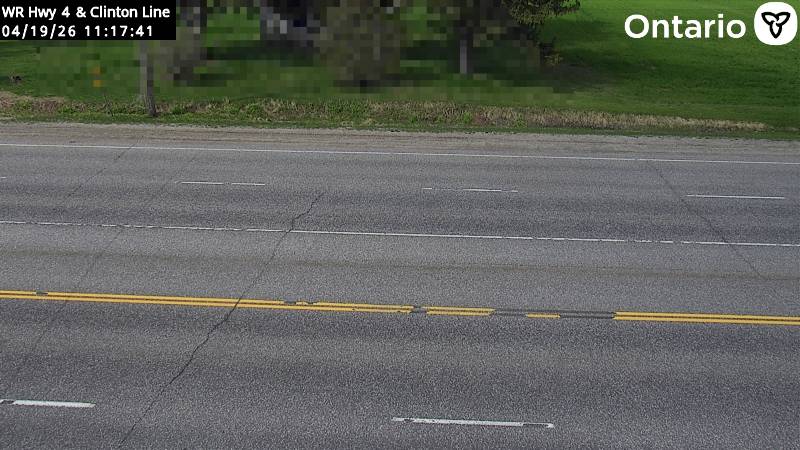 Highway 4 at Clinton Line — Looking Down
