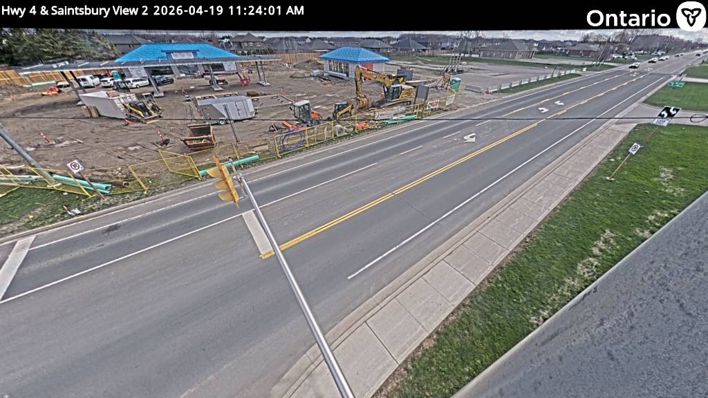 Highway 4 at Saintsbury Line — Looking South