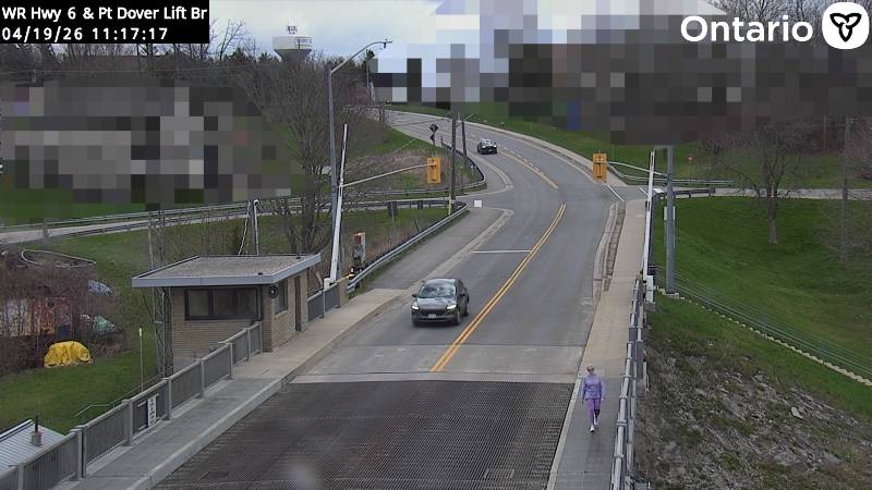 Highway 6 at Port Dover Lift Bridge — Looking East