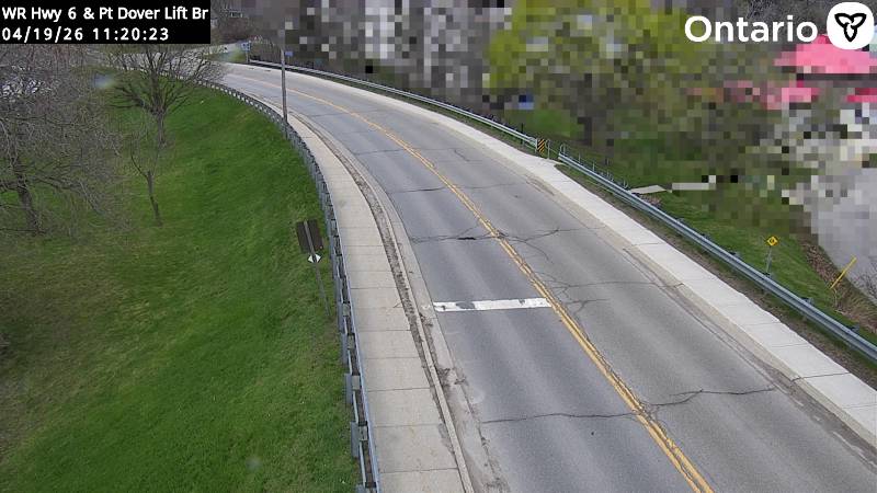 Highway 6 at Port Dover Lift Bridge — Looking West