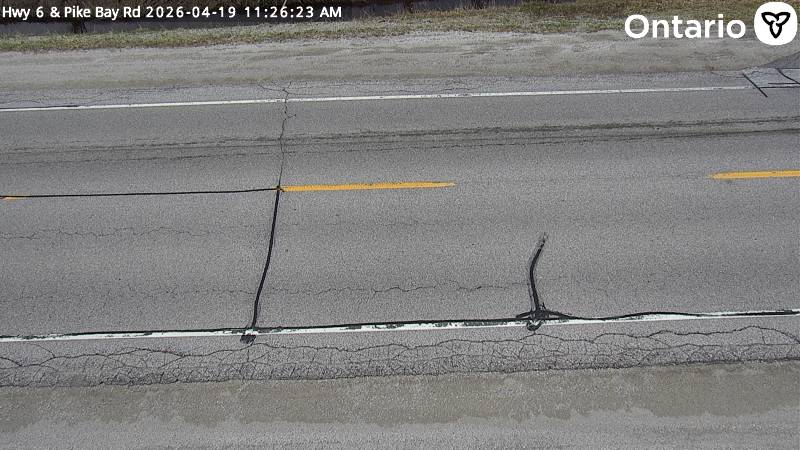 Highway 6 at Pike Bay Road — Looking Down
