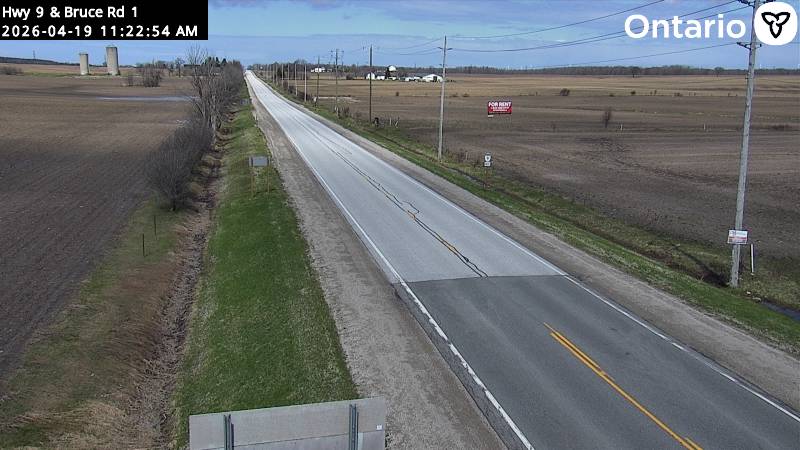 Highway 9 at Bruce Road 1 — Looking West