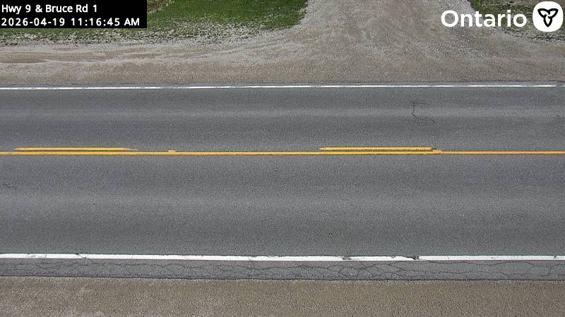 Highway 9 at Bruce Road 1 — Looking Down