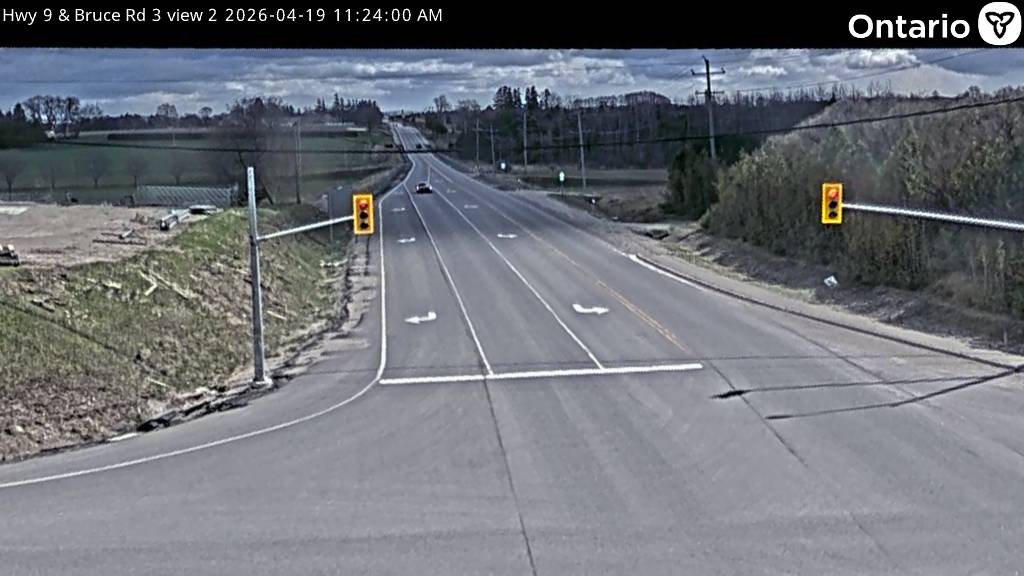 Highway 9 at Bruce Road 3 — Looking North