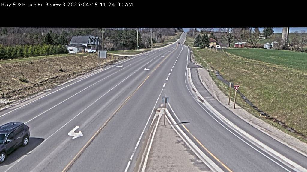 Highway 9 at Bruce Road 3 — Looking West