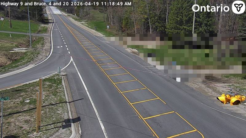 Highway 9 at Bruce Road 4 and 20 — Looking West