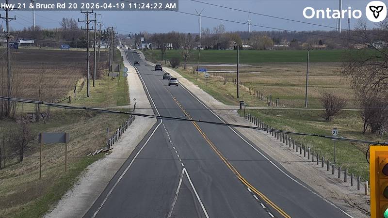 Highway 21 at Bruce Road 20 — Looking North