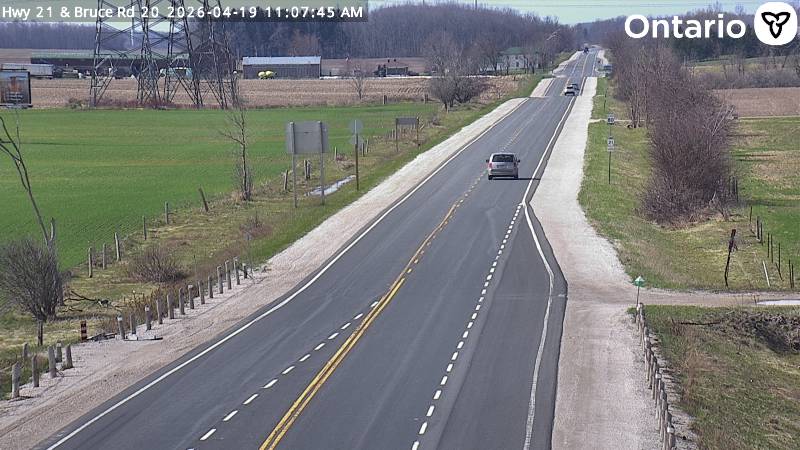 Highway 21 at Bruce Road 20 — Looking South