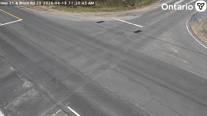 Highway 21 at Bruce Road 20 — Looking Down