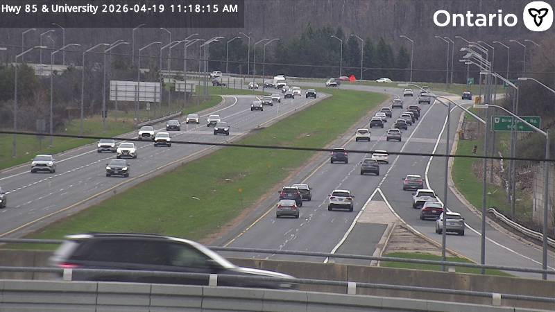 Highway 85 at University Avenue East — Looking South
