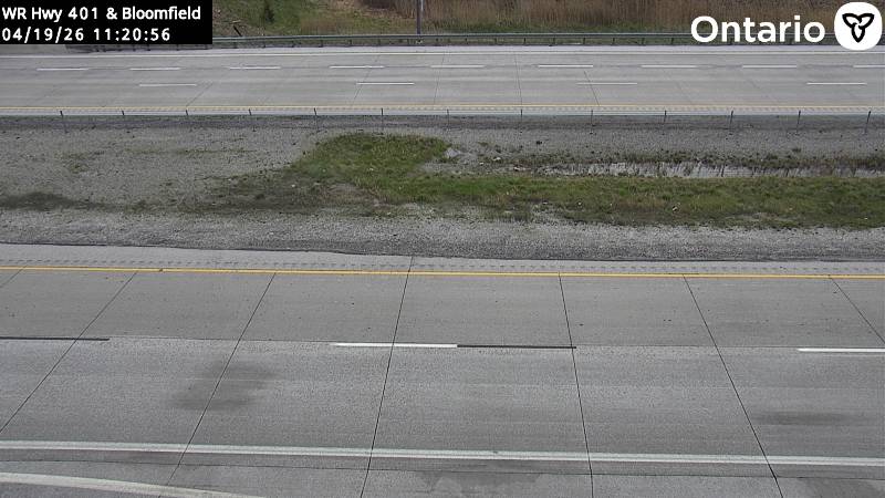 Highway 401 at Bloomfield Road — Looking Down