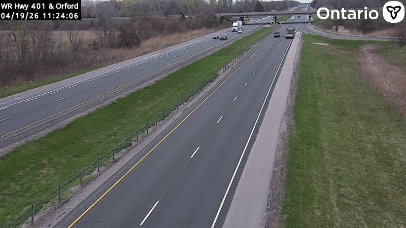 Highway 401 at Orford Road — Looking East
