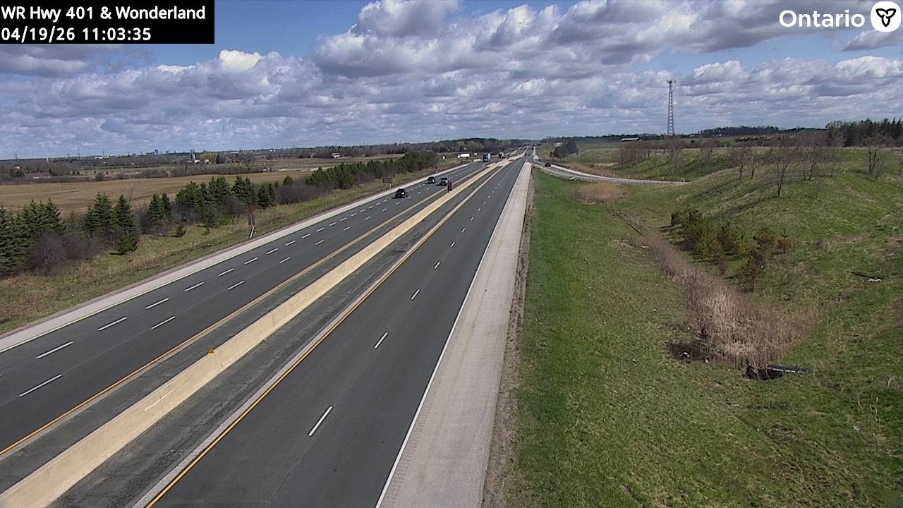 Highway 401 at Wonderland Road — Looking West
