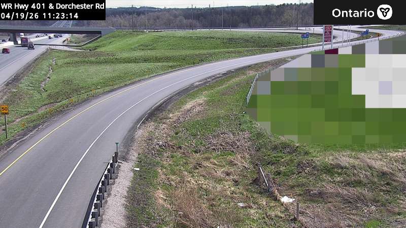 Highway 401 at Dorchester Road — Looking Down
