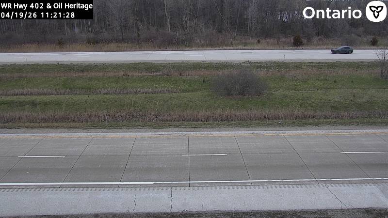 Highway 402 at Oil Heritage Road — Looking Down