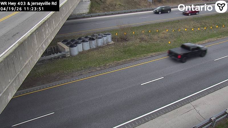Highway 403 at Jerseyville Road — Looking Down