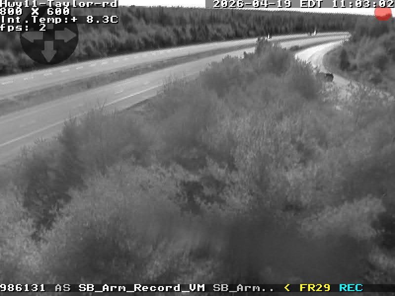 Highway 11 at Taylor Road — Looking South
