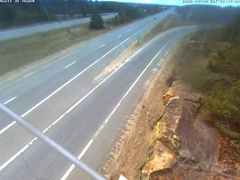 Highway 11 at Highway 60 — Looking South