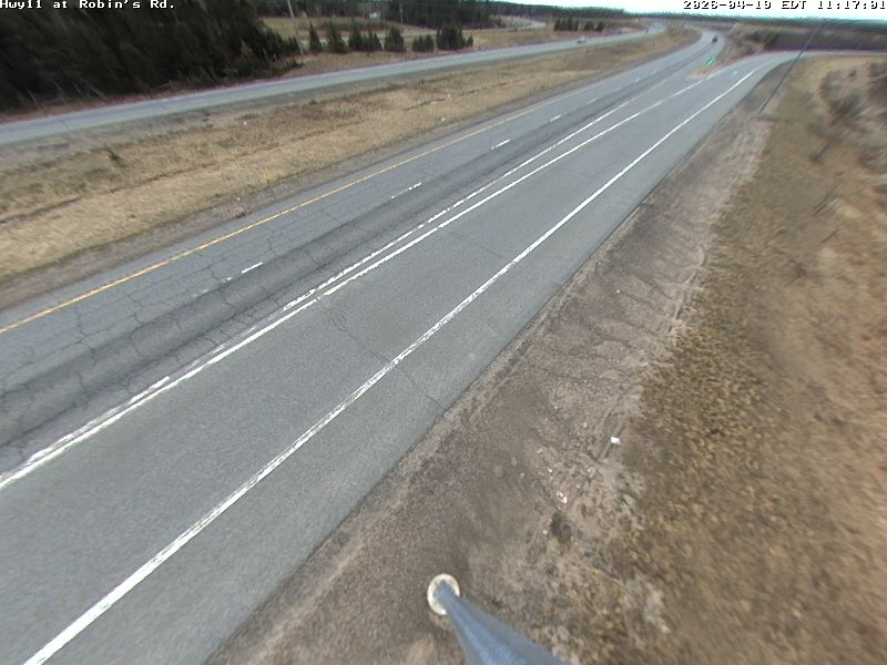 Highway 11 at Robins Road — Looking South