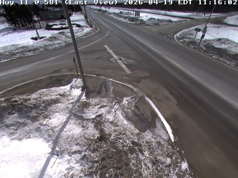 Highway 11 at Highway 581 — Looking East