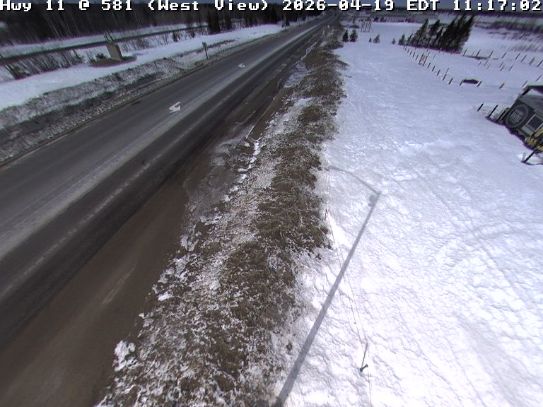 Highway 11 at Highway 581 — Looking West