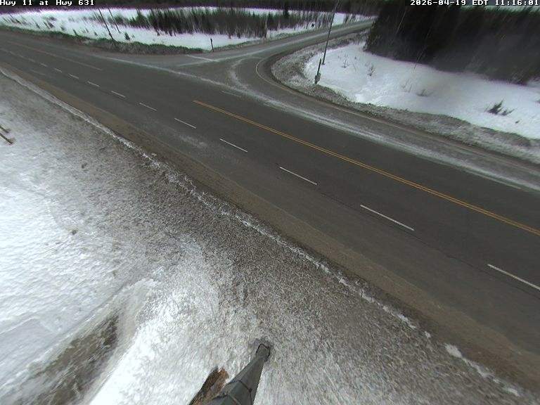 Highway 11 at Highway 631 — Looking East