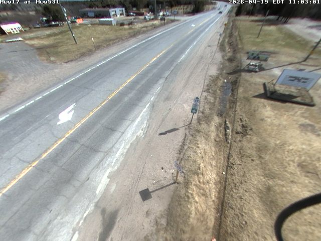Highway 17 at Highway 531 — Looking East
