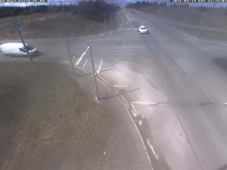 Highway 7 at Emily Park Road — Looking West