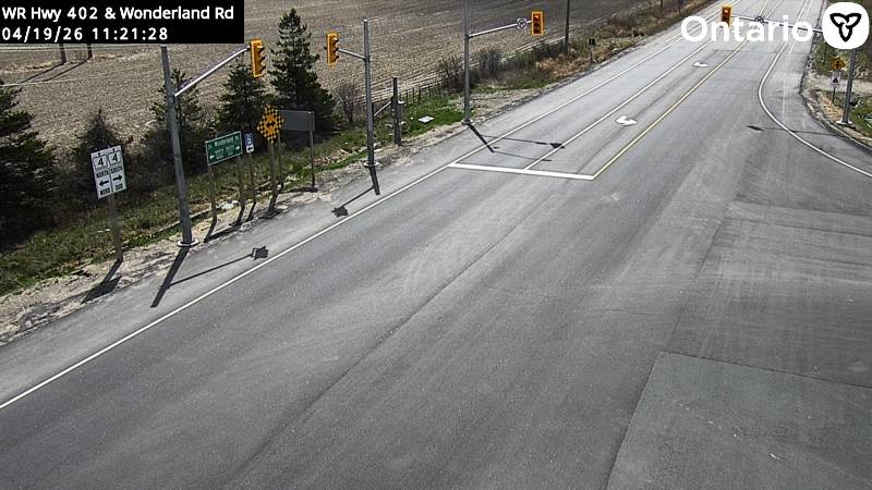 Highway 402 at Wonderland Road — Looking North